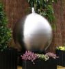 65cm Kugelbrunnen aus gebürstetem Edelstahl mit LED-Beleuchtung, Ambienté™